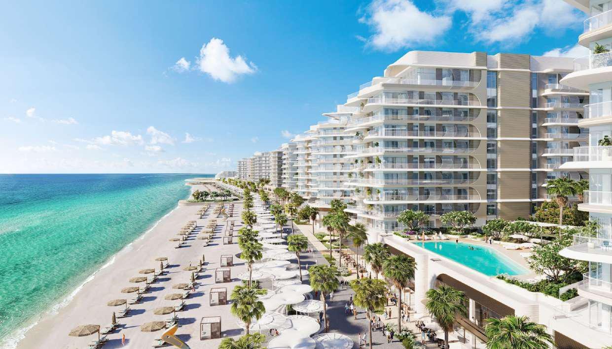 Luxury apartments, townhouses, penthouses, and landscaped community spaces at Fahid Island Abu Dhabi
