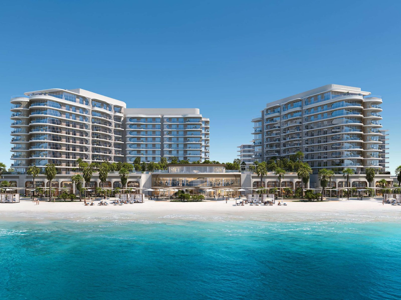 Fahid Beach Residences and Fahid Beach Terraces waterfront community on Fahid Island Abu Dhabi featuring luxury residences and beachfront living